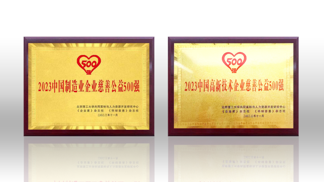 2023中国企业慈善公益500强发布 南宫NG·28(中国)相信品牌的力量荣登两项榜单